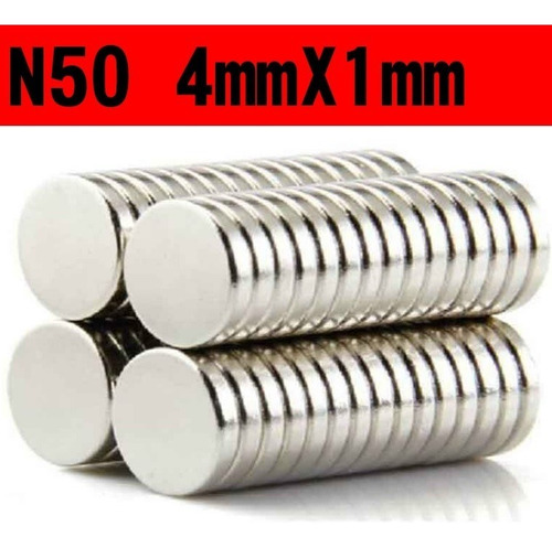 Neo%dimio Imanes 100 Piezas  4mm X 1mm Calidad N50 