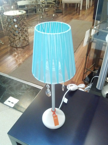 Promo Velador Bianca Con Pantalla Conica Organza