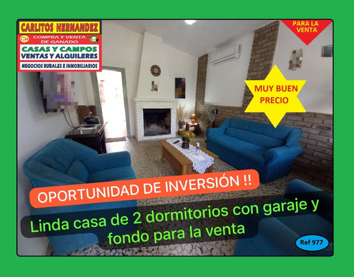 Ref 977) - ** Oportunidad De Inversión  Linda Casa De 2 Dormitorios Con Garaje Y Fondo Para La Venta  En San José 
