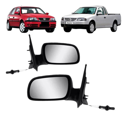 Par Retrovisor Saveiro Gol G3 G4 99 Ate 2012 C Controle 4p