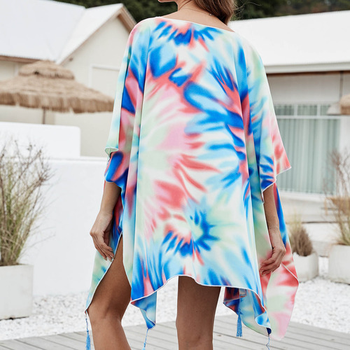 Traje De Baño De Playa Tipo Kimono V Para Mujer, Con Cobertu