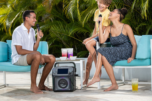 Máquina De Cantar Portátil Con Sistema De Karaoke Negra Stvg