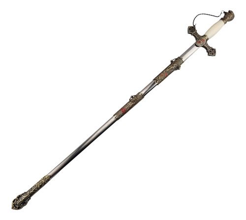 Espada Medieval Cerimonial Cruz De Malta Com Bainha
