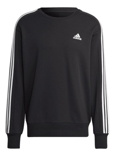 Sueter adidas Hombre Caballero Casual Negro Essentials 3