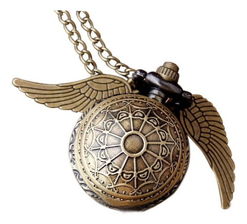 Harry Potter Snitch Reloj Colgante Collar Gold 