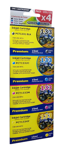 Pack 4 Cartridge 133 Para Epson Stylus Tx320f