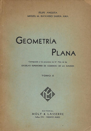 Geometría Plana Tomo Ii Anguita/navarro Santa Ana