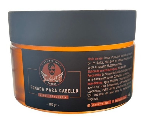 Pomada Para Cabello Mr. Kalifa 100g Base Agua