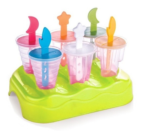 Imagen 5 de 9 de Moldes Para Helados Palito X 6 + Base Plasútil Verano