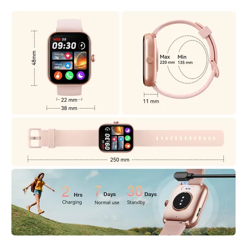 Reloj Inteligente Enomir 2024 Resistente Al Agua Con Pin De