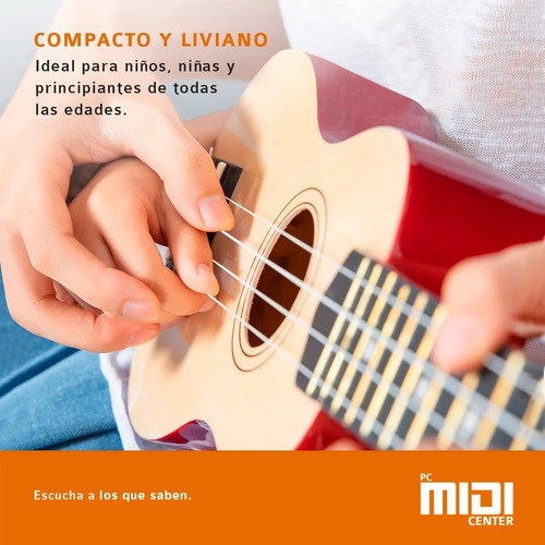 Imagen 3 de 9 de Ukelele Soprano Midiplus Madera Colores Varios + Funda