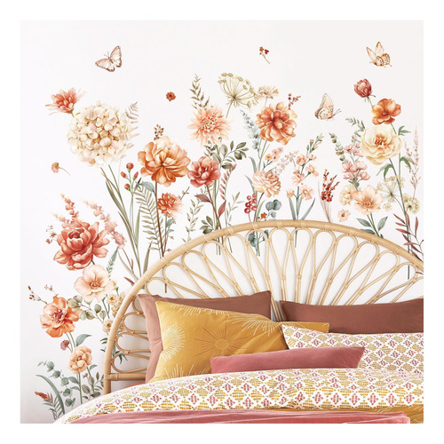 Calcomanías De Pared De Flores De Calcomanías De Flores De