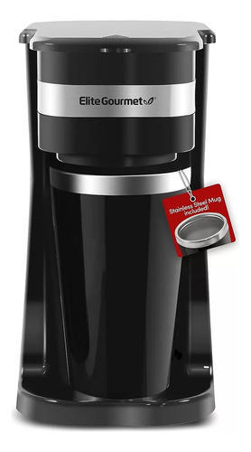 Cafetera Elite Gourmet 400ml 600w Negro, + Taza Térmica Negro
