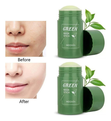 2 Peças De Rímel Green Mask Stick Para Limpeza De Pele
