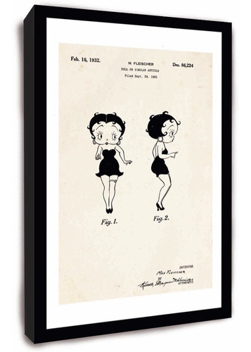 Cuadro Infantil Bebes Estilo Vintage - Betty Boop Patente