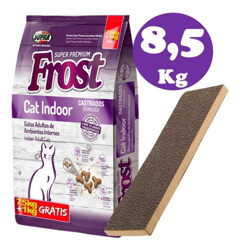 Imagen 1 de 2 de Frost Cat Indoor 7.5kg +1kg Gratis + Rascador C/yerba Gatera