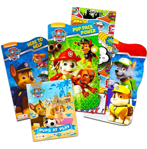 Paw Patrol - Juego De Libros De Tablero De 4 Formas Para Ni.