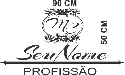 Adesivo De Parede Decorativo Logo Nome PERSONALIZADO Salão De Beleza  Boutique Ateliê