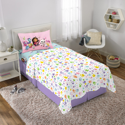Set De Sabana Tamaño Individual Gabbys Dollhouse Gaby 3 Pz