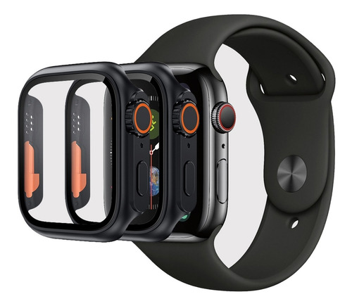 Capa Bumper Vidro Temperado Compatível Apple Watch Ultra 49