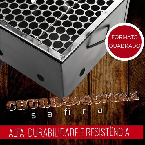 Churrasqueira Safira Alta Durabilidade E Resistencia Pratica Cor Preto