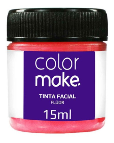 Tinta Líquida Facial Colormake Fluor Vermelho Neon - 15ml