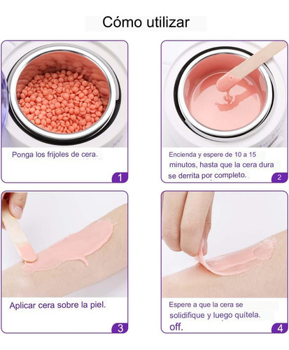 Imagen 5 de 9 de Maquina Olla Depilatoria + 400g De Cera + 10 Paletas