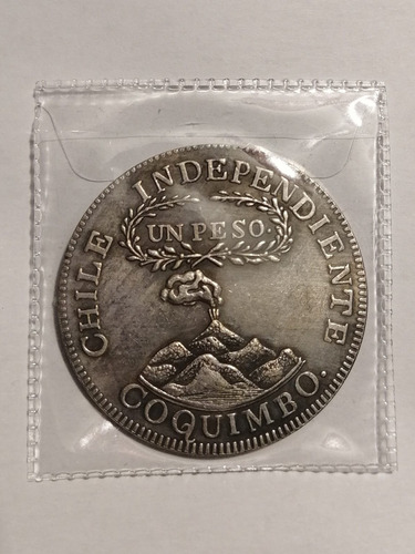 Imagen 4 de 7 de Moneda Chilena 1 Peso Coquimbo 1828 Reproducción, Colección