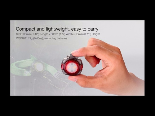 Imagen 2 de 2 de Linterna Led Fenix Para Cabeza Hl05 8 Lumens 280 Horas.