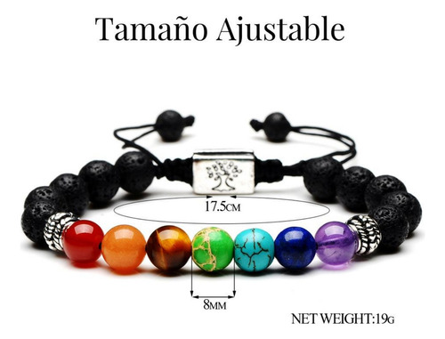 Collar Y Pulsera 7 Chakras Orgonita Cuarzo Reiki Chacras Yog
