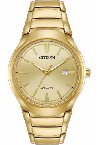 Reloj Citizen Eco Drive Aw155254p Hombre Original E-watch Color de la correa Dorado Color del bisel Dorado Color del fondo Dorado