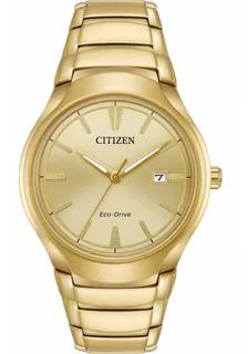 Reloj Citizen Eco Drive Aw155254p Hombre Original E-watch Color de la correa Dorado Color del bisel Dorado Color del fondo Dorado