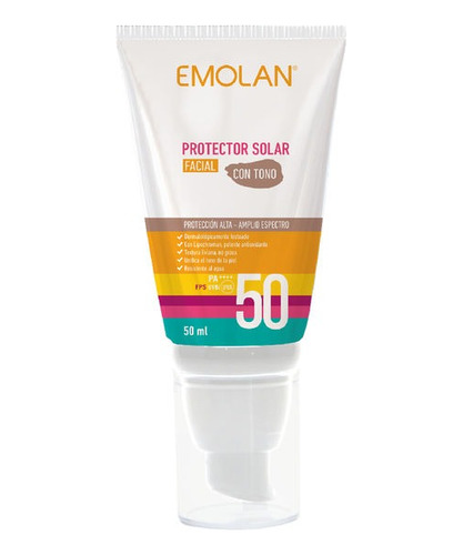 Emolan Protector Solar Facial Con Tono Fps 50 50 Ml