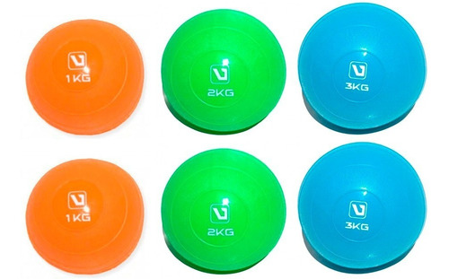 Kit C/ 6 Mini Bolas Execícios Pilates Soft Ball Reabilitação