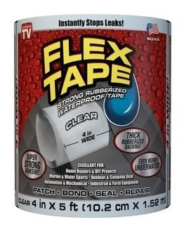 Cinta Impermeable Flex Tape Rollo De 1.5 Metros Claro #va