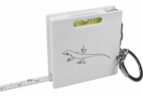 Azeeda 'slender Gecko' Keyring Tape Measure Spirit Level