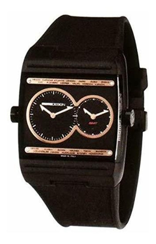 Reloj Dual Time Evolution Momo Design, Negro.