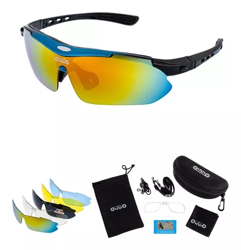 Óculos Ciclismo Bike 5 Lentes + Suporte Grau + Kit Completo