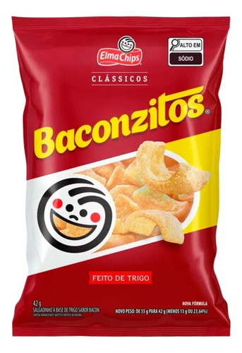 Salgadinho Baconzitos Elma Chips Pequeno Kit C/6 - Atacado