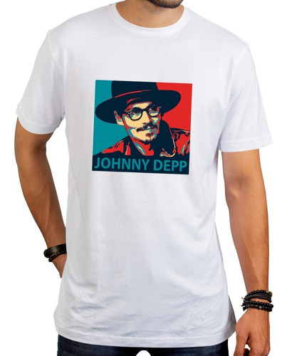 Remera Blanca Johnny Depp Cine Unisex Y Niños Premium