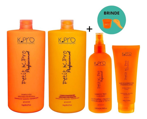 Kpro - Petít Sh + Cd 1000ml + Leave-in Cachinhos + Leave-in