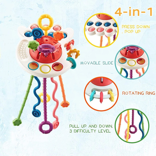 Juguetes Sensoriales Montessori String Para Bebés De 5 Pieza