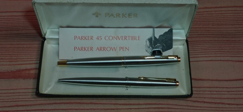 Pluma Fuente Y Bolígrafo Parker 45 Originales Hechos En Usa