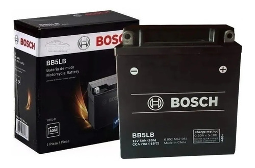 Bateria Moto Bosch Gel Bb5-lb Due Zb 110 Xtz 125 Ybr