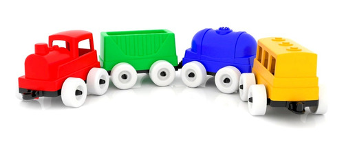 Tren Con Vagones Juguete Colorido Vehiculo Infantil Jugar