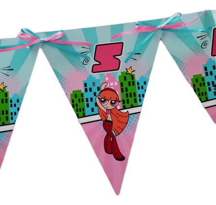 Banderines Personalizados Chicas Super Poderosas
