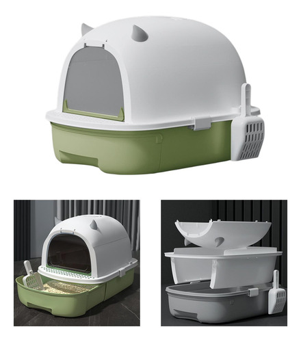 Caja De Arena Para Gatos Con Capucha Y Tapa Con Puerta