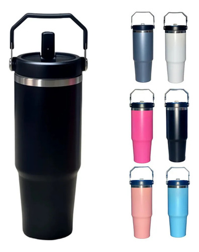 Gcwave Vaso Termo De Acero Inoxidable De 30 Oz Con Popote Y