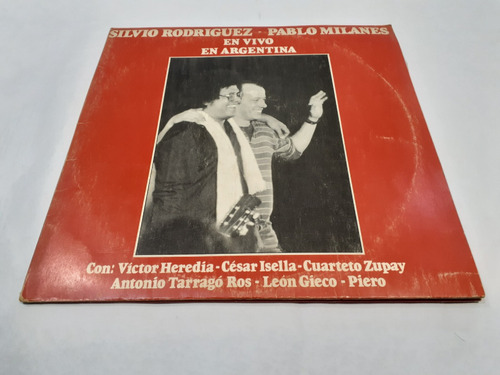 En Vivo En Argentina, Silvio Rodríguez-pablo Milanés 2lp Nm