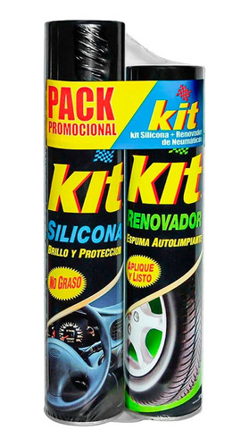 Pack Promocional Silicona + Renovador Kit Cuidado Autos